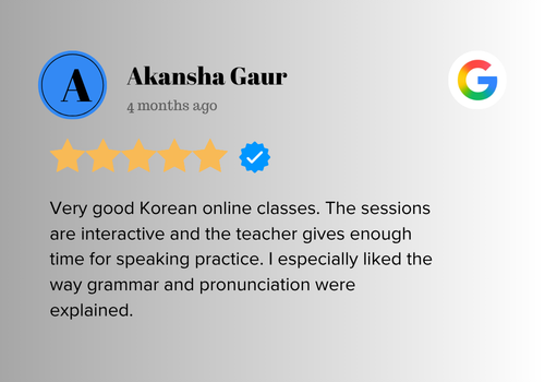 Akansha Korean Classes Review