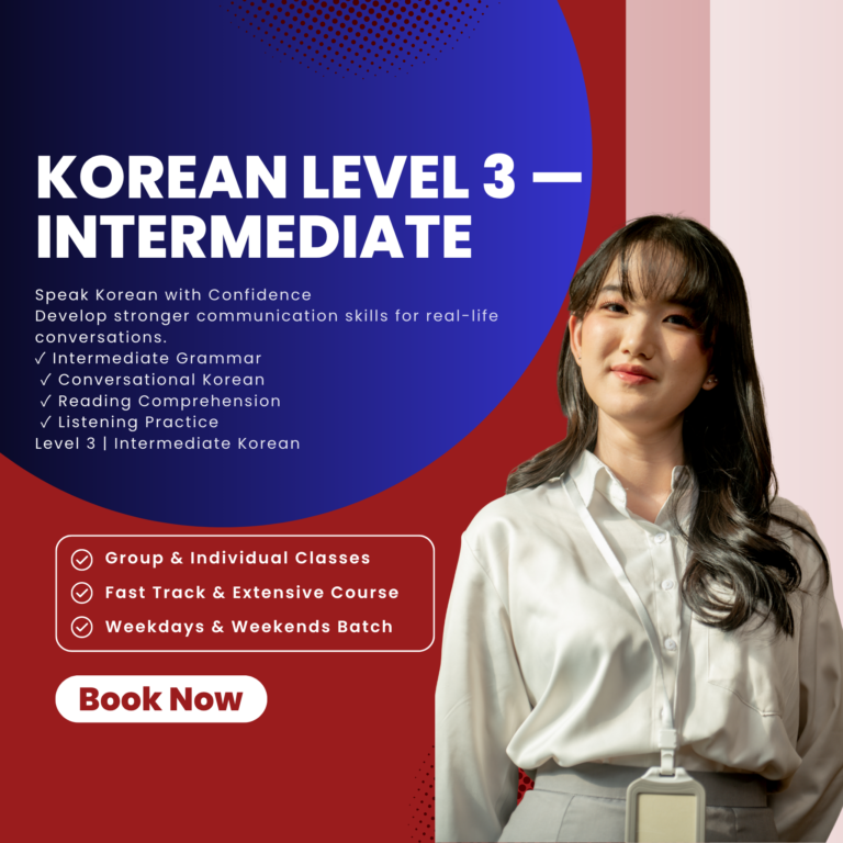 Korean Language Course Level 3 Online
