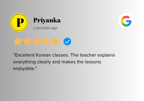 Priyanka Korean Classes Review