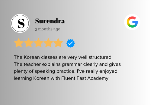 Surendra Korean Classes Review