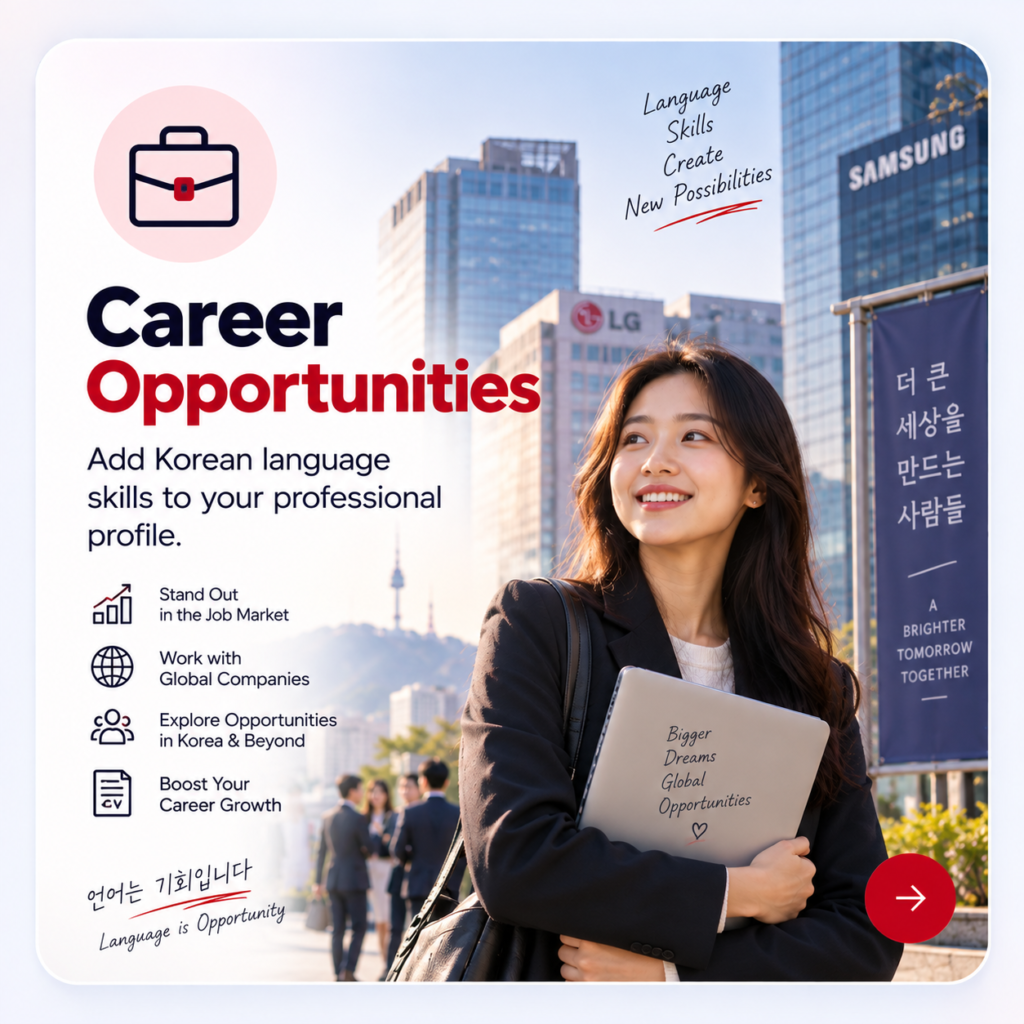 Korean language learner exploring career opportunities and professional growth in Korea